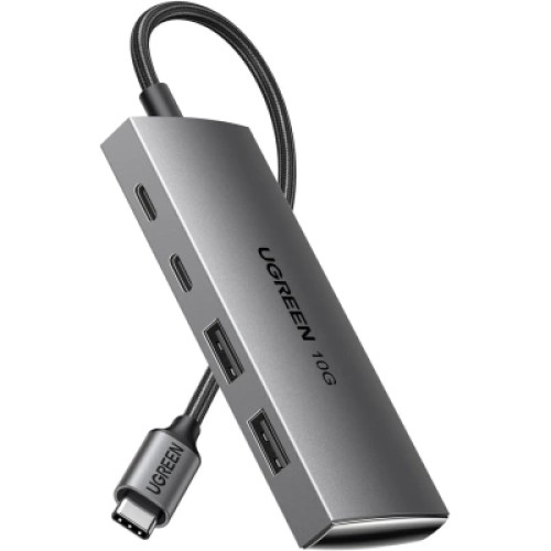 Концентратор Ugreen USB-C to 2xUSB 3.2 + 2xUSB-C 10Gbps CM480 gray (30758) Концентратор Ugreen USB-C to 2xUSB 3.2 + 2xUSB-C 10Gbps CM480 gray (30758)