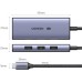 Концентратор Ugreen USB-C 4-in-1 3xUSB 3.0 + HDMI CM500 gray (50629)