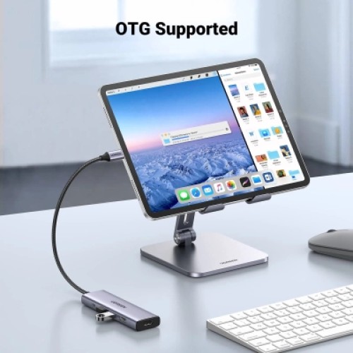 Концентратор Ugreen USB-C to HDMI + 3xUSB 3.0 + PD CM511 gray (15596) Концентратор Ugreen USB-C to HDMI + 3xUSB 3.0 + PD CM511 gray (15596)