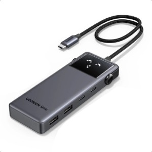Концентратор Ugreen USB-C to HDMI + 2xUSB 3.2 + 2xUSB-C 3.2 + PD CM888 gray (35998)