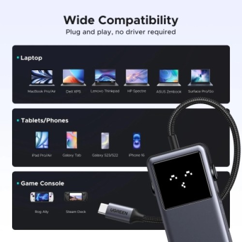 Концентратор Ugreen USB-C to HDMI + 2xUSB 3.2 + 2xUSB-C 3.2 + PD CM888 gray (35998) Концентратор Ugreen USB-C to HDMI + 2xUSB 3.2 + 2xUSB-C 3.2 + PD CM888 gray (35998)