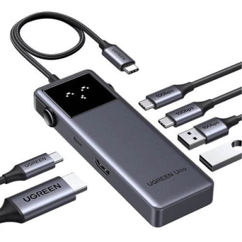 Концентратор Ugreen USB-C to HDMI + 2xUSB 3.2 + 2xUSB-C 3.2 + PD CM888 gray (35998) Концентратор Ugreen USB-C to HDMI + 2xUSB 3.2 + 2xUSB-C 3.2 + PD CM888 gray (35998)