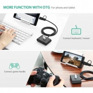 Концентратор Ugreen USB 3.0 to 4xUSB + USB-C plug 1.0m CR113 black (40850)