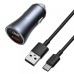 Зарядное устройство Baseus 2xUSB QC3.0 + cable USB to USB-C 40W Golden Contactor Pro dark gray (TZCCJD-A0G)