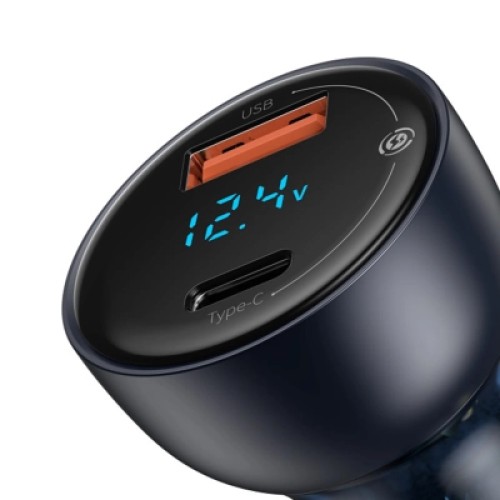 Зарядное устройство Baseus USB + USB-C QC3.0 65W Particular Digital Display gray (CCKX-C0G) Зарядное устройство Baseus USB + USB-C QC3.0 65W Particular Digital Display gray (CCKX-C0G)