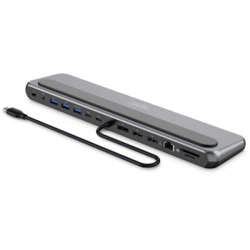 Порт-репликатор Digitus USB-C > 2xHDMI/1xDP/3xUSB-A/USB-C/RJ54/PD/Audio (DA-70919) Порт-репликатор Digitus USB-C > 2xHDMI/1xDP/3xUSB-A/USB-C/RJ54/PD/Audio (DA-70919)