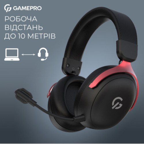 Наушники GamePro Asgard Freya Pro Wireless Black/Red (HSW201BR)