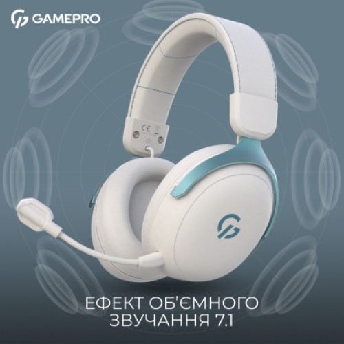 Наушники GamePro Asgard Freya Pro Wireless White/Blue (HSW201WB)