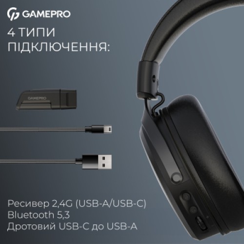 Наушники GamePro Asgard Skadi Wireless Black (HSW191B)