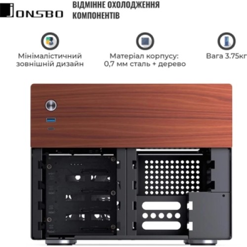 Корпус JONSBO N4 Black Корпус JONSBO N4 Black
