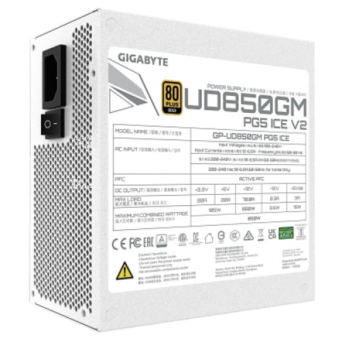 Блок питания GIGABYTE 850W (GP-UD850GM PG5 ICE)