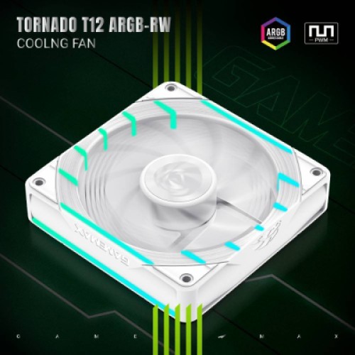 Кулер для корпуса Gamemax Tornado T12 ARGB-RW Кулер для корпуса Gamemax Tornado T12 ARGB-RW