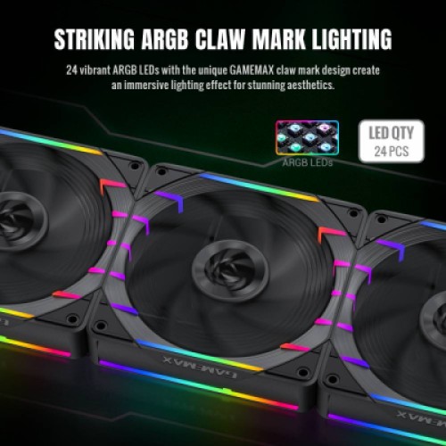 Кулер для корпуса Gamemax Tornado T12 ARGB Кулер для корпуса Gamemax Tornado T12 ARGB