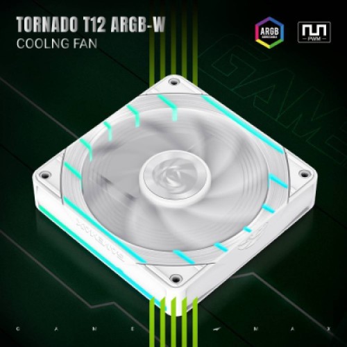 Кулер для корпуса Gamemax Tornado T12 ARGB-W Кулер для корпуса Gamemax Tornado T12 ARGB-W