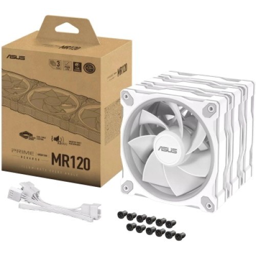 Кулер для корпуса ASUS Prime MR120 ARGB Reverse White 3in1 (90DA00L3-B09020) Кулер для корпуса ASUS Prime MR120 ARGB Reverse White 3in1 (90DA00L3-B09020)