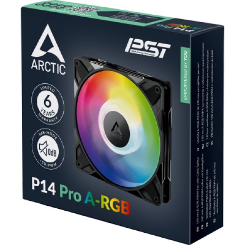 Кулер для корпуса Arctic P14 Pro A-RGB Black (ACFAN00315A) Кулер для корпуса Arctic P14 Pro A-RGB Black (ACFAN00315A)