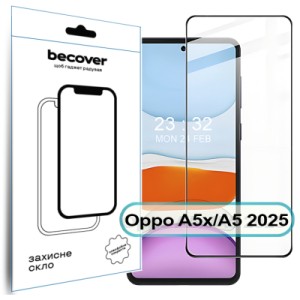Скло захисне BeCover Oppo A5x / A5 2025 (4G/5G) Black (713931)