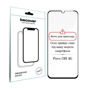 Стекло защитное BeCover Poco C85 4G Black (714366)