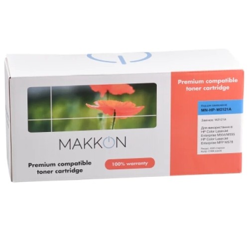 Картридж Makkon HP W2121A (212A) для CLJ M554/M555/M578 cyan (MN-HP-W2121A)