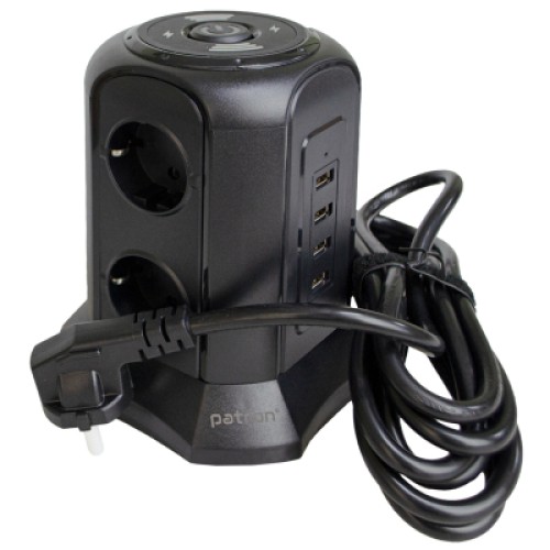 Сетевой фильтр питания Patron SP-1663-USBTW (EXT-PN-SP-1663-USBTW)