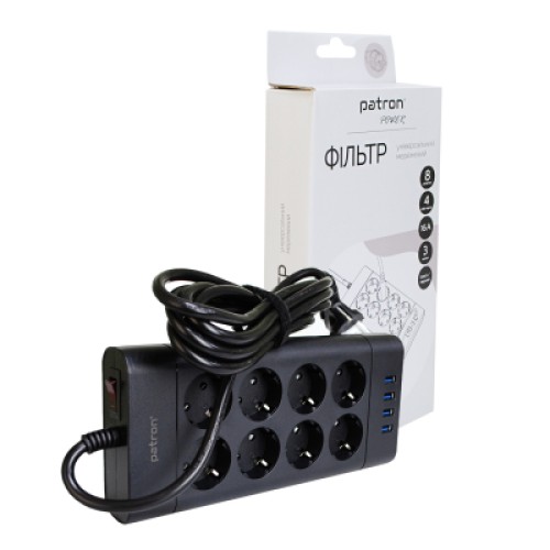 Сетевой фильтр питания Patron SP-1683-USB (EXT-PN-SP-1683-USB) Сетевой фильтр питания Patron SP-1683-USB (EXT-PN-SP-1683-USB)