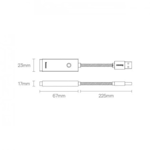 Адаптер USB-C to RJ45 Ethernet 1000Mbps Lite Series Baseus (WKQX000313) Адаптер USB-C to RJ45 Ethernet 1000Mbps Lite Series Baseus (WKQX000313)