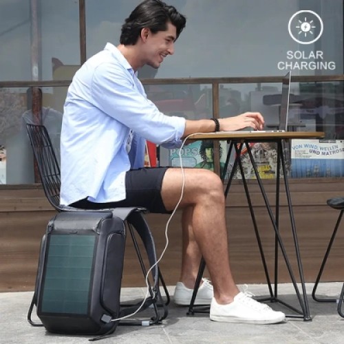 Рюкзак для ноутбука Kingsons 15.6" solar backpack Black (K9386W)