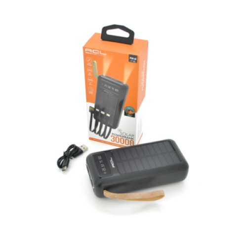 Батарея универсальная ACL 30000mAh, SOLAR, Type-C/Lighting/Micro/USB, Black (PW-61B) Батарея универсальная ACL 30000mAh, SOLAR, Type-C/Lighting/Micro/USB, Black (PW-61B)