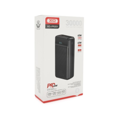 Батарея универсальная XO 30000mAh, Input(2хType-C), Output(2хUSB,2хType-C), PD65W for Laptop (XO-PR201) Батарея универсальная XO 30000mAh, Input(2хType-C), Output(2хUSB,2хType-C), PD65W for Laptop (XO-PR201)