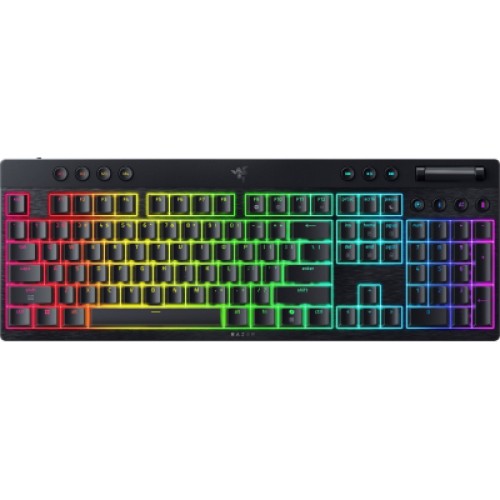 Клавиатура Razer BlackWidow V4 Low-Profile Wireless/Bluetooth/USB Yellow switch UA Black (RZ03-05271500-R3M1) Клавиатура Razer BlackWidow V4 Low-Profile Wireless/Bluetooth/USB Yellow switch UA Black (RZ03-05271500-R3M1)
