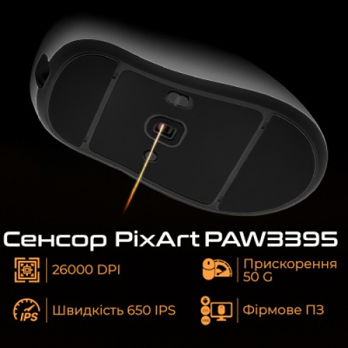 Мышка RAWM ER21 Wireless/Bluetooth Black (ER21.black)