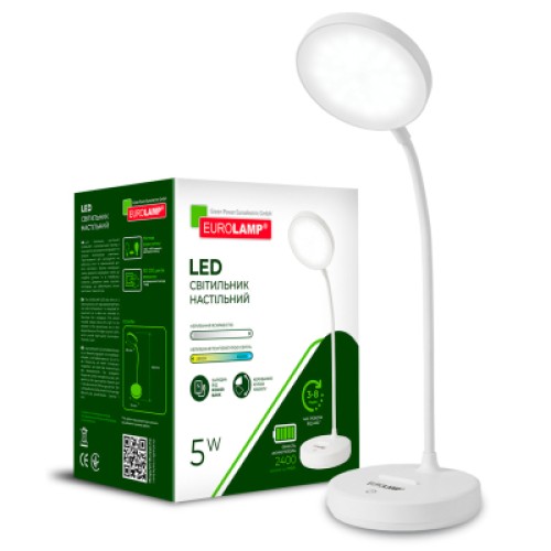 Настольная лампа Eurolamp 5W 400Lm 2800-6500K Type-C+Battery 2400mAh (LED-TLB-5W)