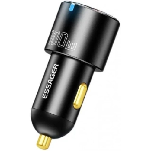 Зарядное устройство Essager 1xUSB-C 100W + 1xUSB black (ECCAC-QTZ01)