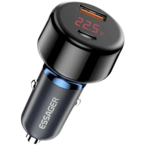 Зарядное устройство Essager 1xUSB-C 65W + 1xUSB blue (ECCPD-HJ03)