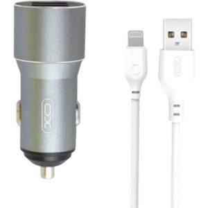 Зарядний пристрій XO 1xUSB + cable USB to Lightning TZ09 gray (6920680873517)