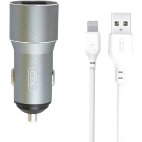 Зарядное устройство XO 1xUSB + cable USB to Lightning TZ09 gray (6920680873517)