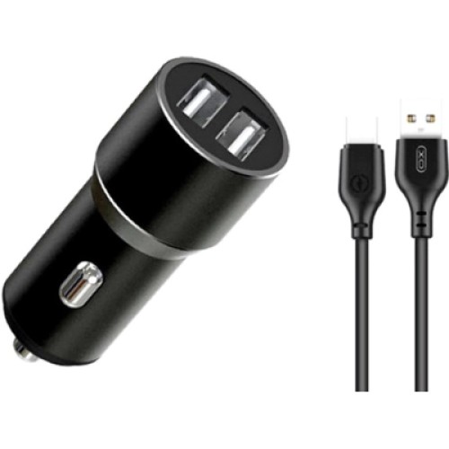 Зарядное устройство XO 1xUSB + cable USB to USB-C TZ09 black (6920680873500)