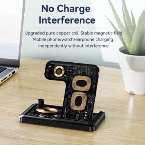 Зарядное устройство Essager 4-in-1 wireless charger 15W foldable desktop black (EWXZM-JC01-Z) Зарядное устройство Essager 4-in-1 wireless charger 15W foldable desktop black (EWXZM-JC01-Z)