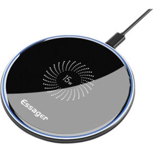 Зарядное устройство Essager Wireless charger 15W Qi magnetic + cable USB-C 1.0m black (EWXZMX-JMB01)