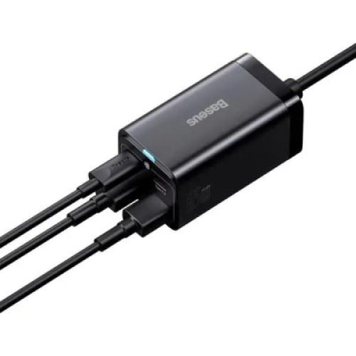 Зарядное устройство Baseus 2xUSB-C 65W + 2xUSB GaN + cable USB-C to USB-C 100W 1.0m black (CCGP040101) Зарядное устройство Baseus 2xUSB-C 65W + 2xUSB GaN + cable USB-C to USB-C 100W 1.0m black (CCGP040101)