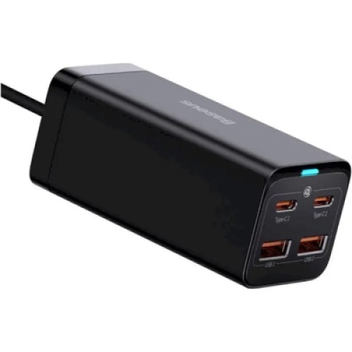 Зарядное устройство Baseus 2xUSB-C 100W + 2xUSB GaN black (CCGP000101)