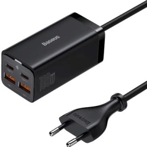 Зарядний пристрій Baseus 2xUSB-C 100W + 2xUSB GaN black (CCGP000101)