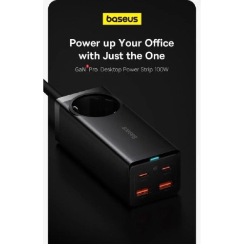 Зарядное устройство Baseus AC + 2xUSB-C 100W + 2xUSB + cable USB-C to USB-C 100W 1.0m black (PSZM000401) Зарядное устройство Baseus AC + 2xUSB-C 100W + 2xUSB + cable USB-C to USB-C 100W 1.0m black (PSZM000401)