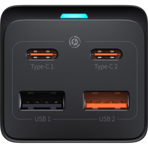 Зарядное устройство Baseus AC + 2xUSB-C 65W + 2xUSB black (PSZM000901) Зарядное устройство Baseus AC + 2xUSB-C 65W + 2xUSB black (PSZM000901)
