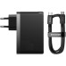 Зарядное устройство Baseus 2xUSB-C 140W + 1xUSB GaN + cable USB-C to USB-C black (CCGP100201)