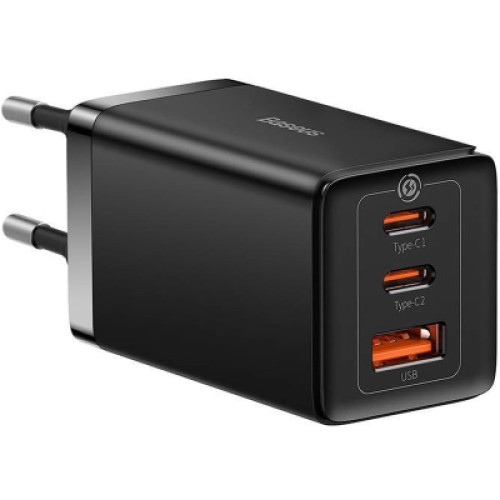 Зарядное устройство Baseus 2xUSB-C 65W + 1xUSB GaN + cable USB-C to USB-C 100W 1.0m black (CCGP120201) Зарядное устройство Baseus 2xUSB-C 65W + 1xUSB GaN + cable USB-C to USB-C 100W 1.0m black (CCGP120201)