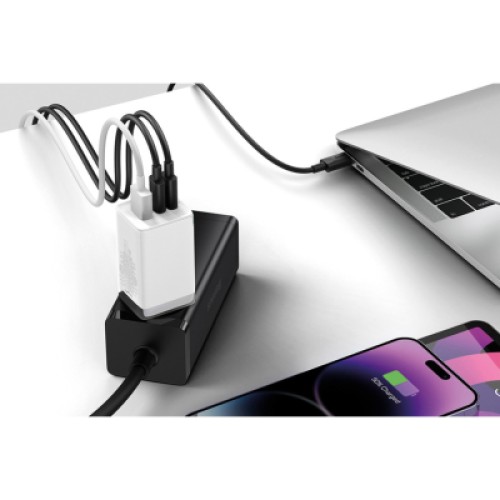 Зарядное устройство Baseus 2xUSB-C 65W + 1xUSB GaN + cable USB-C to USB-C 100W 1.0m white (CCGP120202) Зарядное устройство Baseus 2xUSB-C 65W + 1xUSB GaN + cable USB-C to USB-C 100W 1.0m white (CCGP120202)