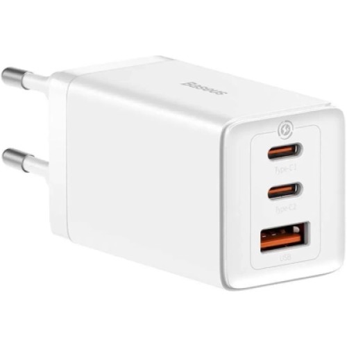 Зарядное устройство Baseus 2xUSB-C 65W + 1xUSB GaN + cable USB-C to USB-C 100W 1.0m white (CCGP120202) Зарядное устройство Baseus 2xUSB-C 65W + 1xUSB GaN + cable USB-C to USB-C 100W 1.0m white (CCGP120202)