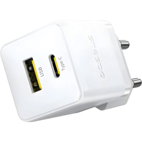 Зарядное устройство Baseus 1xUSB-C 20W + 1xUSB white + cable USB-C to USB-C 60W 1.0m (P10111608213-01) Зарядное устройство Baseus 1xUSB-C 20W + 1xUSB white + cable USB-C to USB-C 60W 1.0m (P10111608213-01)