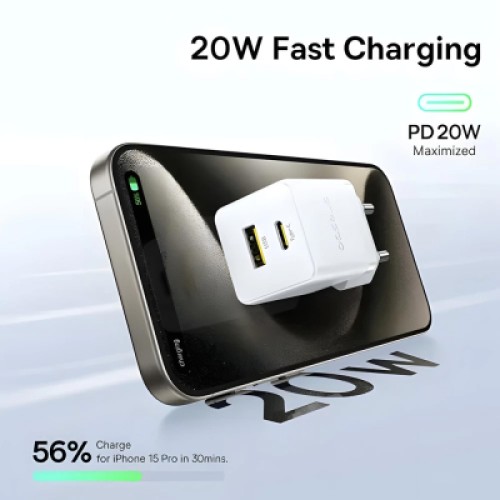 Зарядное устройство Baseus 1xUSB-C 20W + 1xUSB white + cable USB-C to USB-C 60W 1.0m (P10111608213-01) Зарядное устройство Baseus 1xUSB-C 20W + 1xUSB white + cable USB-C to USB-C 60W 1.0m (P10111608213-01)